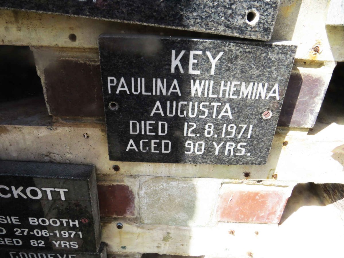 KEY Paulina Wilhemina Augusta -1971