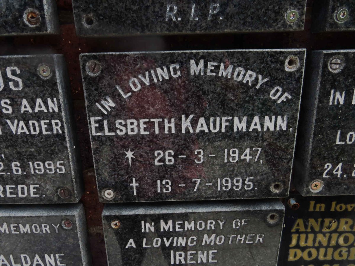 KAUFMAN Elsbeth 1947-1995
