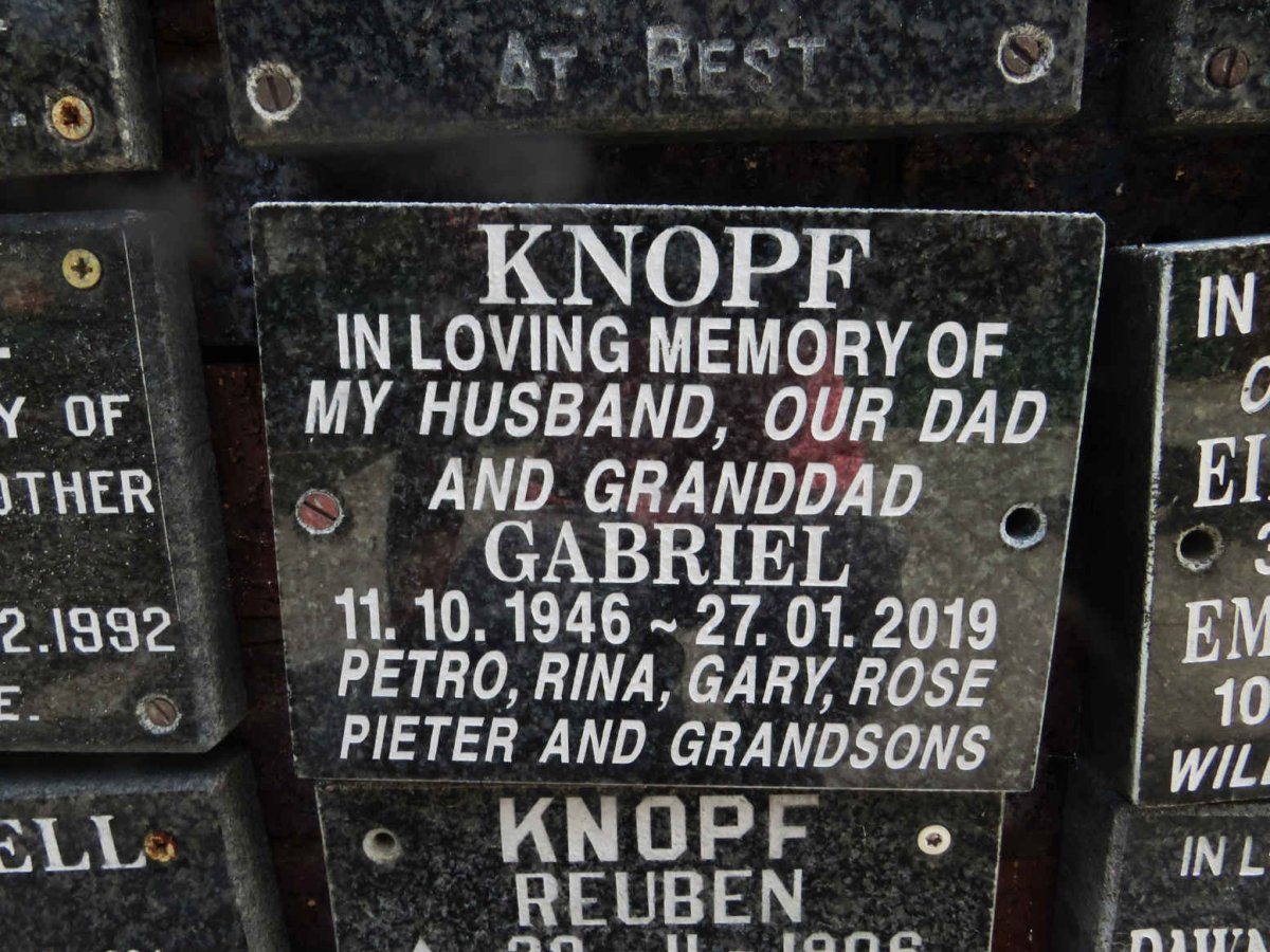 KNOPF Gabriel 1946-2019