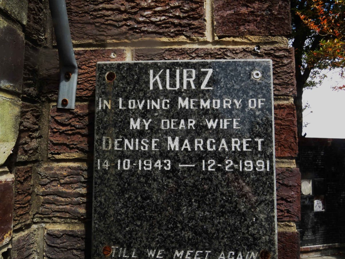 KURZ Denise Margaret 1943-1991