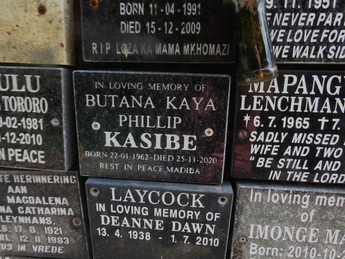KASIBE Butana Kaya Phillip 1962-2020