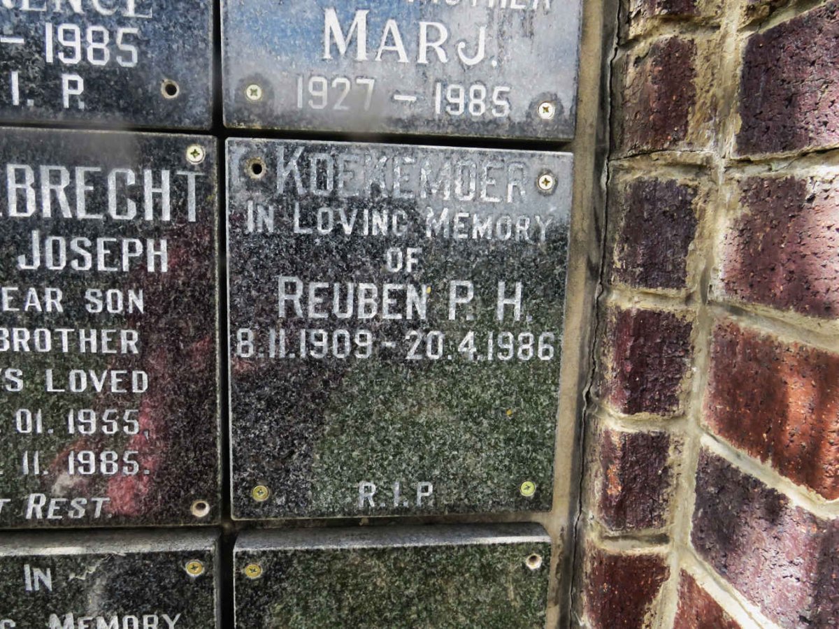 KOEKEMOER Reuben P.H. 1909-1986