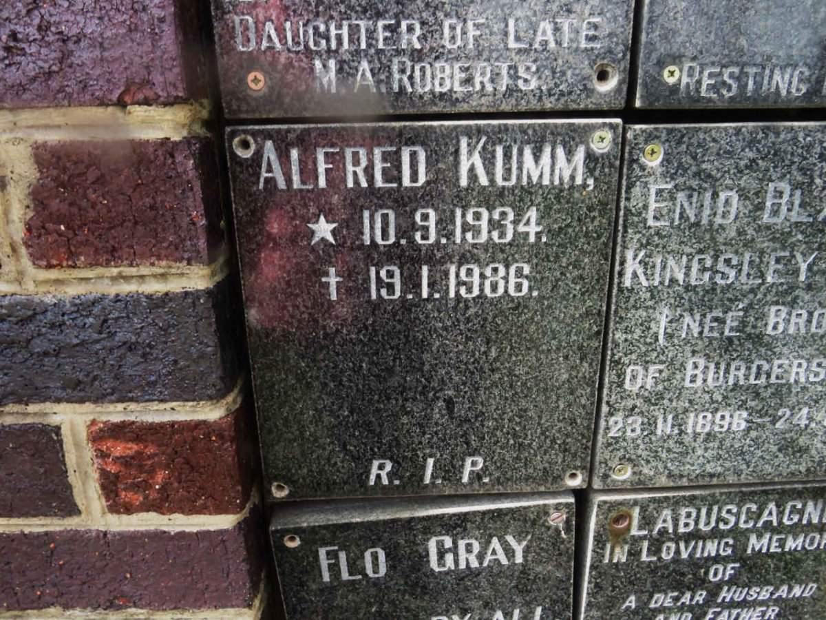 KUMM Alfred 1934-1986