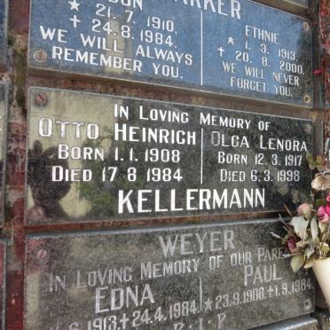KELLERMAN Otto Heinrich 1908-1984 &amp; Olga Lenora 1917-1998