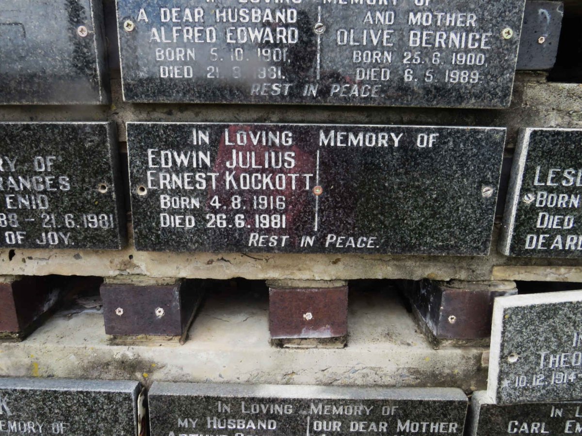 KOCKOTT Edwin Julius Ernest 1916-1981