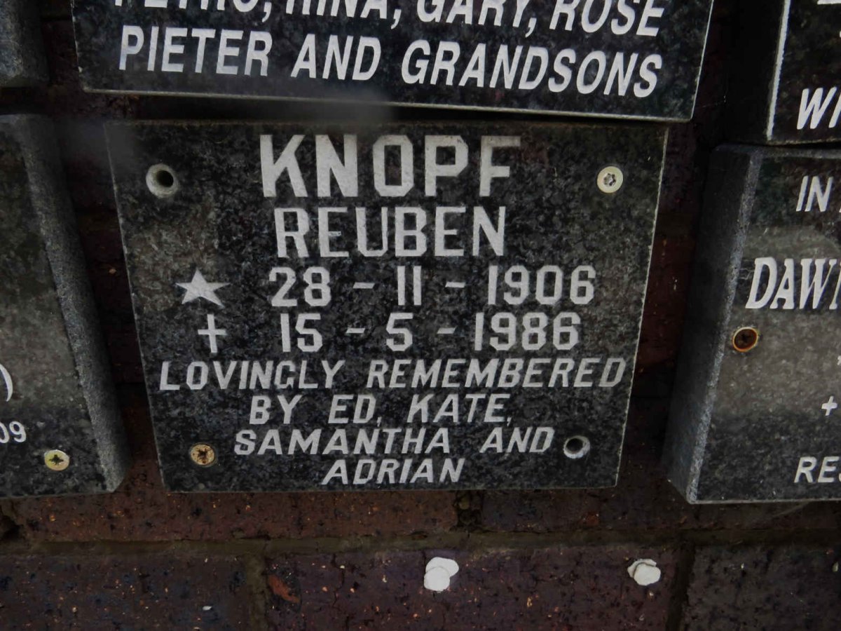 KNOPF Reuben 1906-1986