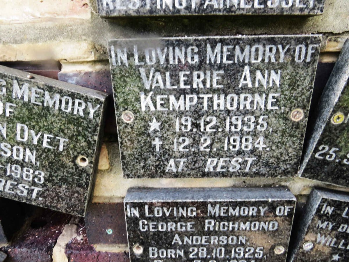 KEMPTHORNE Valerie Ann 1935-1984