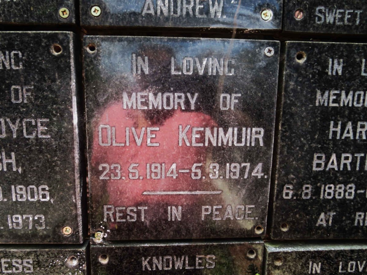 KENMUIR Olive 1914-1974