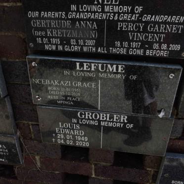 LEFUME Ncebakazi Grace 1951-2020