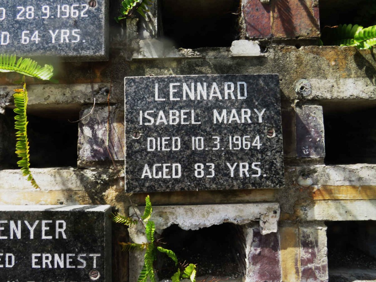 LENNARD Isabel Mary -1964