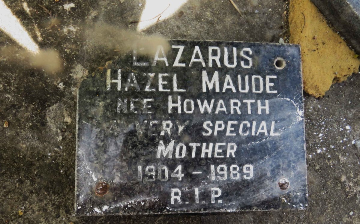 LAZARUS Hazel Maude nee HOWARTH 1904-1989