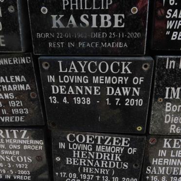LAYCOCK Deanne Dawn 1938-2010