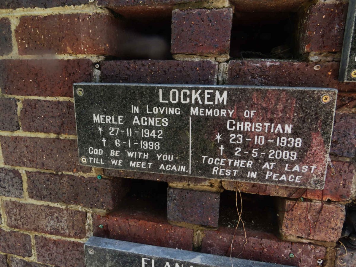 LOCKEM Christian 1938-2009 &amp; Merle Agnes 1942-1998