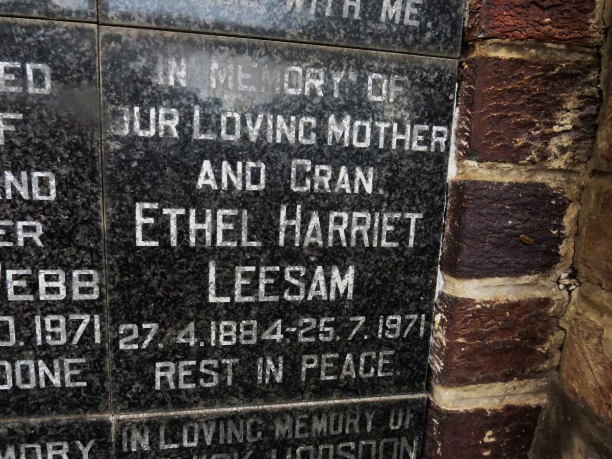 LEESAM Ethel Harriet 1884-1971