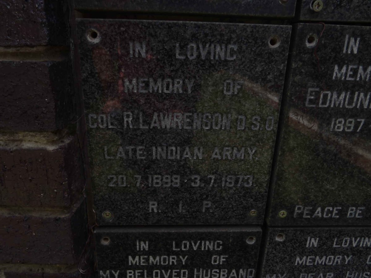 LAWRENSON R. 1899-1973