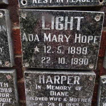 LIGHT Ada Mary Hope 1899-1990