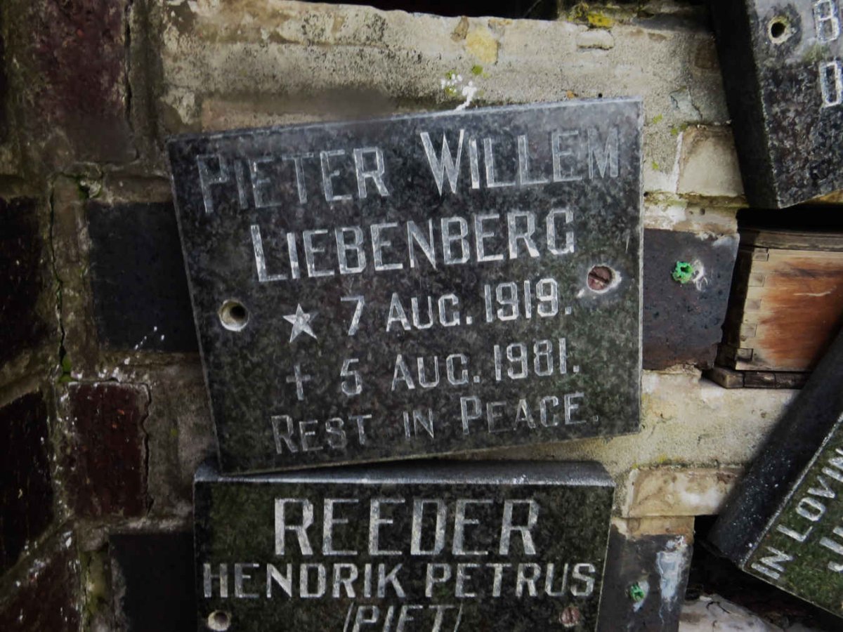 LIEBENBERG Pieter Willem 1919-1981