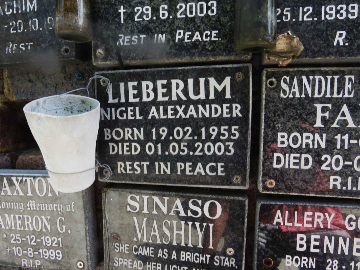 LIEBERUM Nigel Alexander 1955-2003