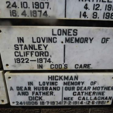 LONES Stanley Clifford 1922-1974