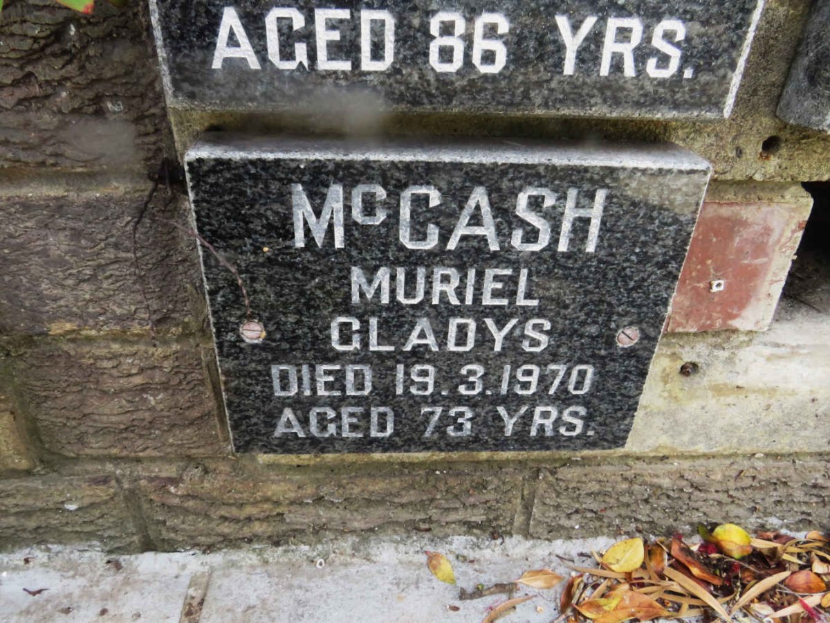 MCCASH Muriel Gladys -1970
