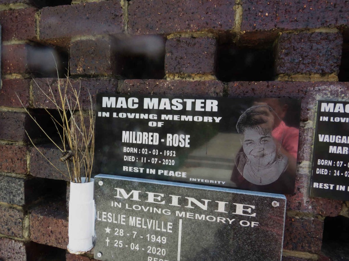 MACMASTER Mildred Rose 1952-2020