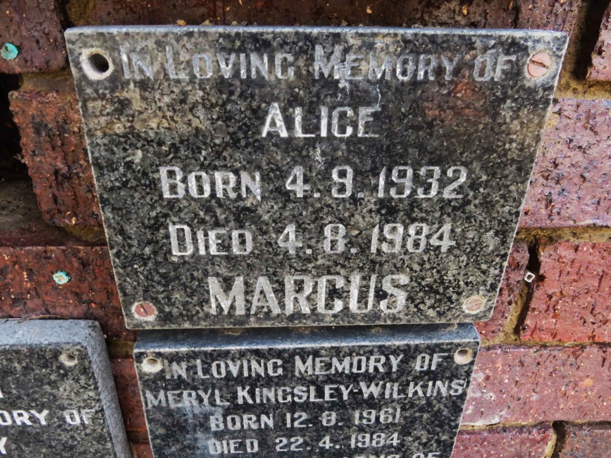 MARCUS Alice 1932-1984