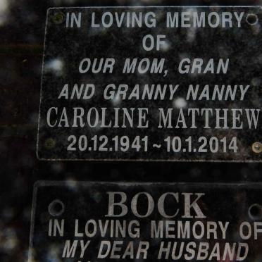 MATTHEW Caroline 1941-2014