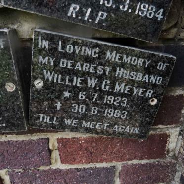 MEYER Willie W.G. 1923-1983