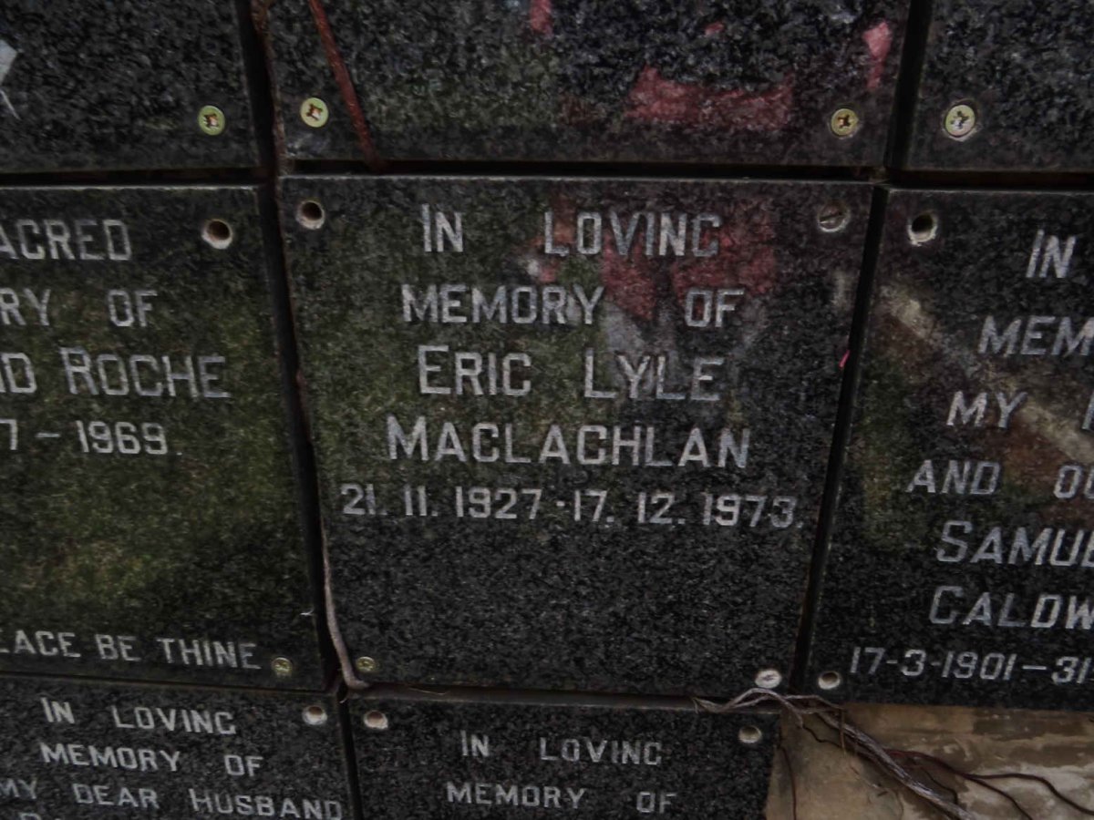 MACLACHLAN Eric Lyle 1927-1973