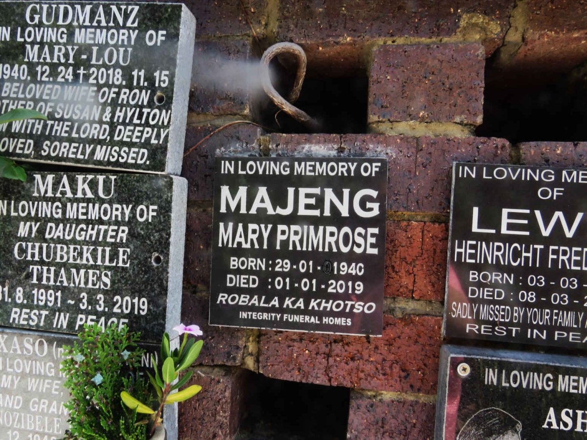 MAJENG Mary Primrose 1940-2019