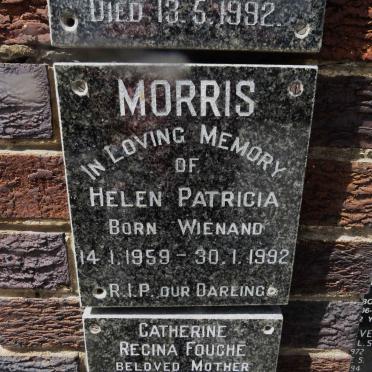 MORRIS Helen Patricia nee WIENAND 1959-1992