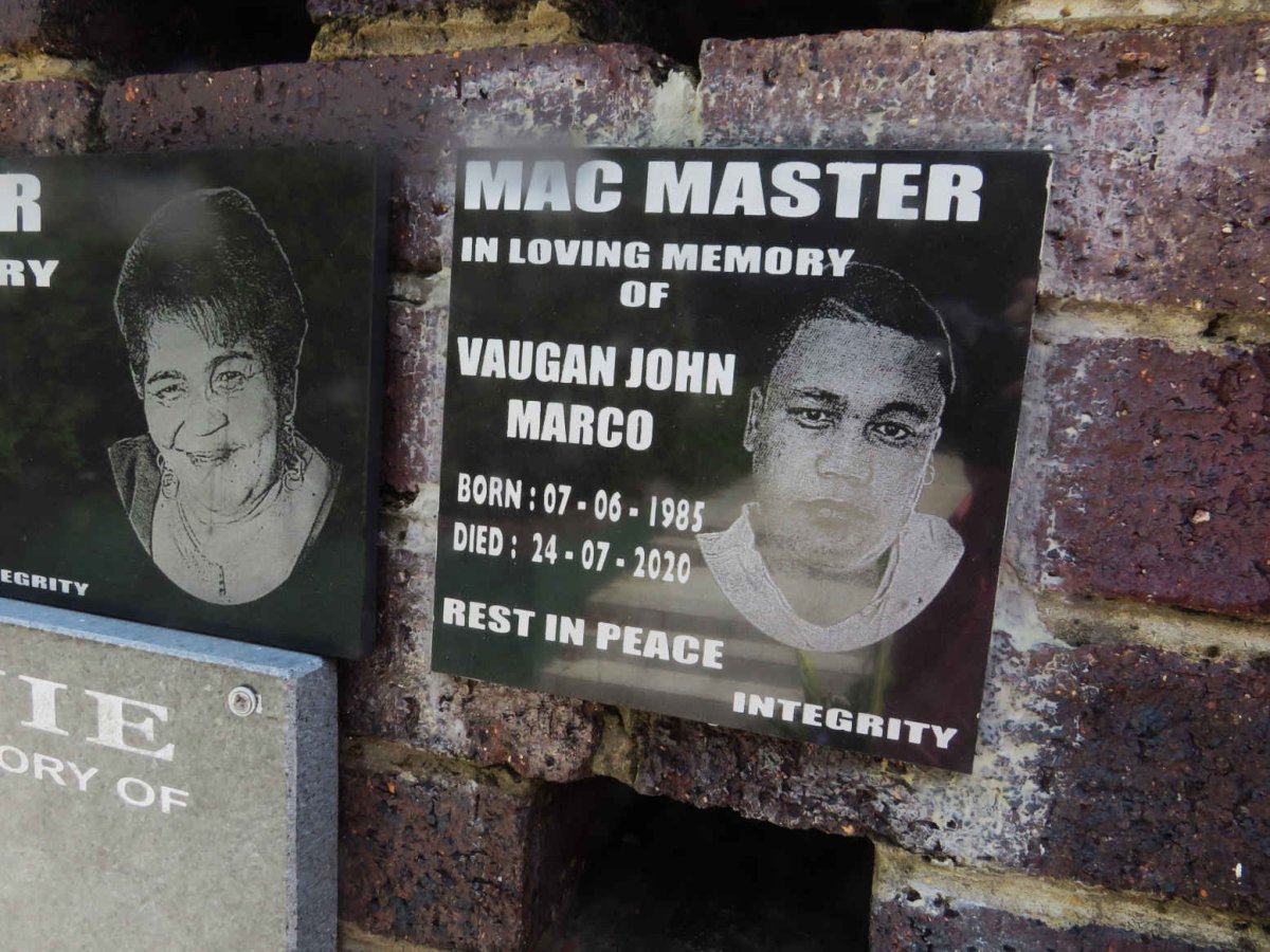MACMASTER Vaugan John Marco 1985-2020