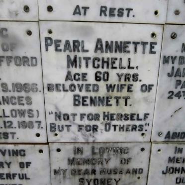 MITCHELL Pearl Annette
