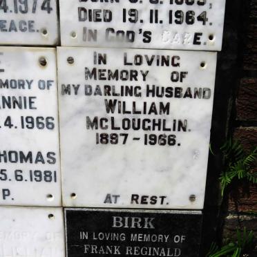 McLOUGHLIN William 1897-1966