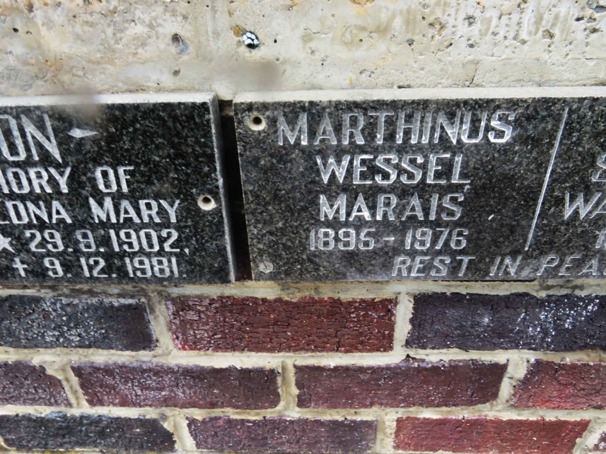 MARAIS Marthinus Wessel 1895-1976