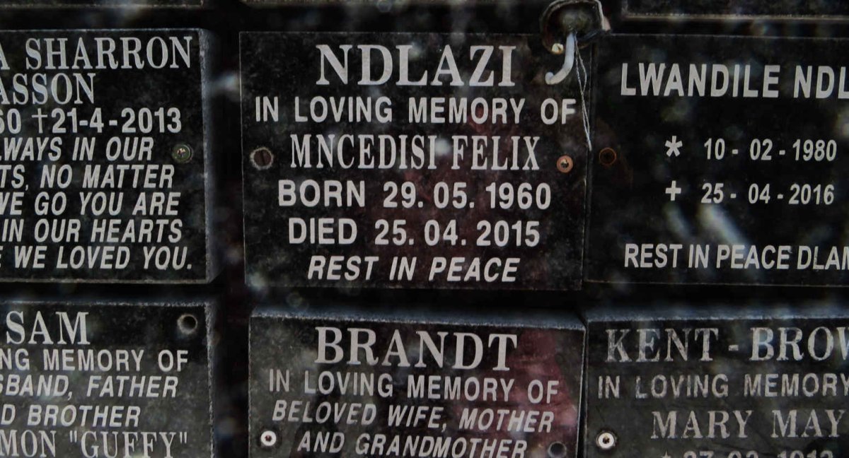 NDLAZI Mncedisi Felix 1960-2015