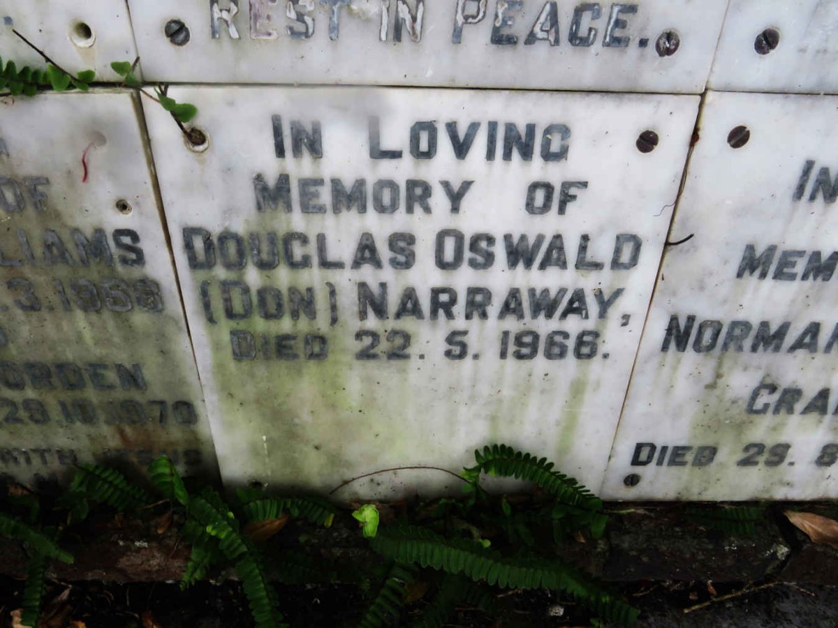 NARRAWAY Douglas Oswald -1966