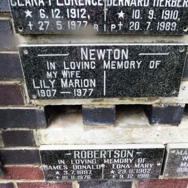 NEWTON Lily Marion 1907-1977