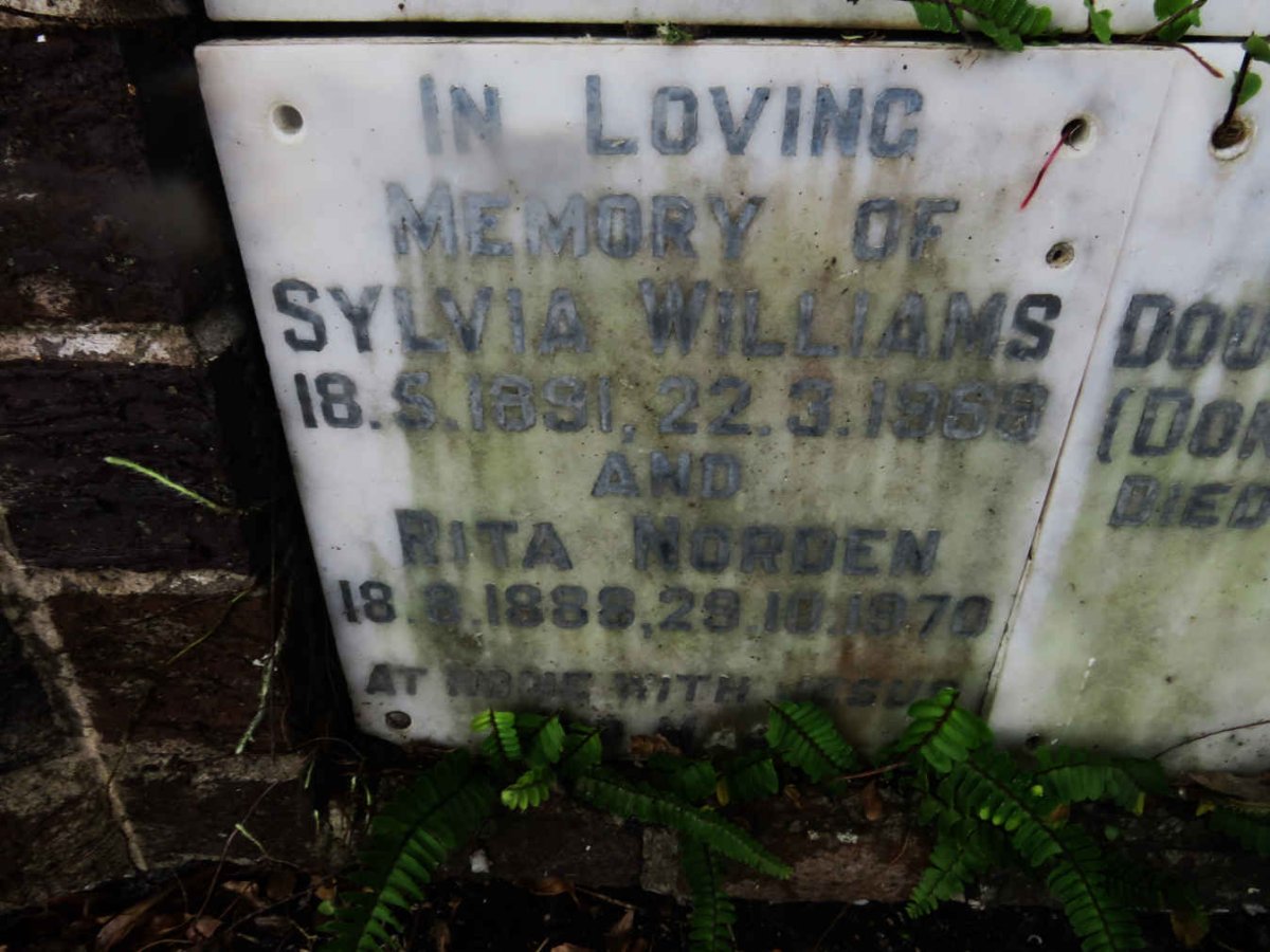 NORDON Rita 1888-1970 :: WILLIAMS Sylvia 1891-1966