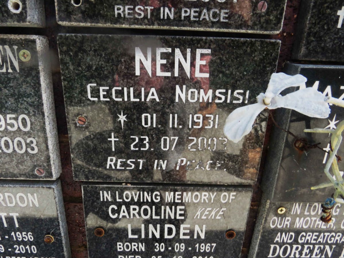NENE Cecilia Nomsisi 1931-2003