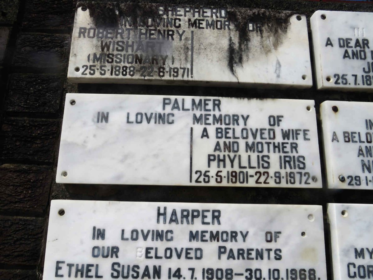 PALMER Phyllis Iris 1901-1972