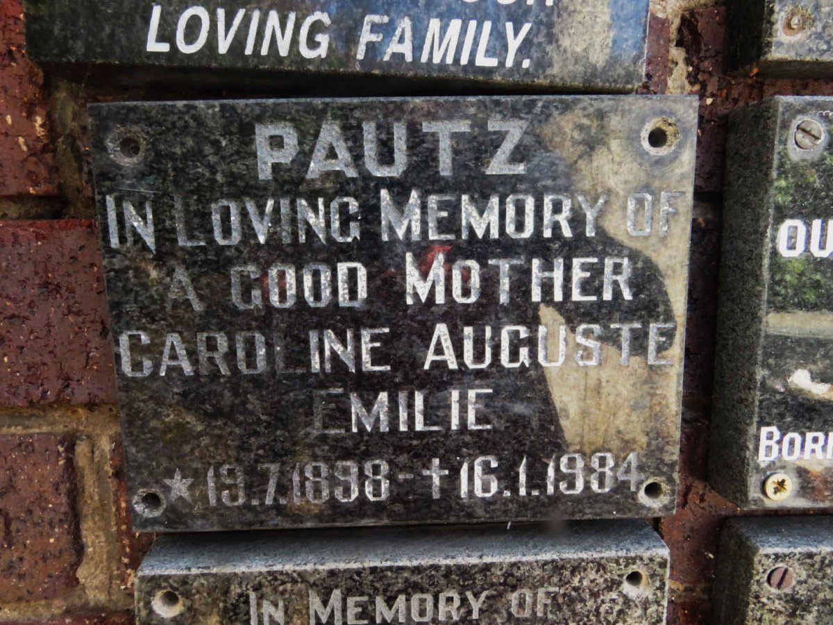 PAUTZ Caroline Auguste Emilie 1898-1984
