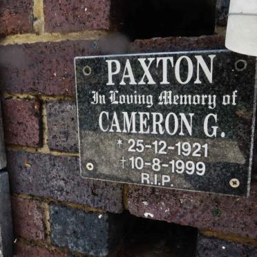 PAXTON Cameron G. 1921-1999