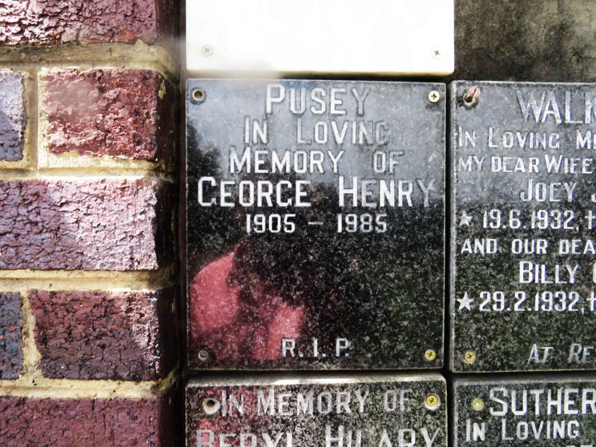 PUSEY George Henry 1905-1985