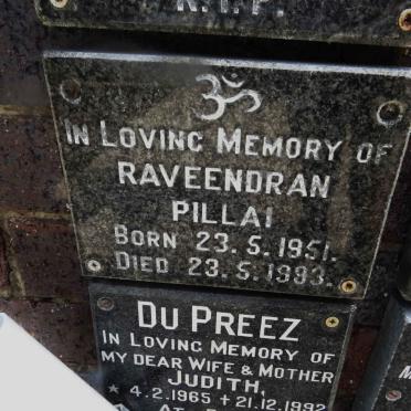 PILLAI Raveendran 1951-1993