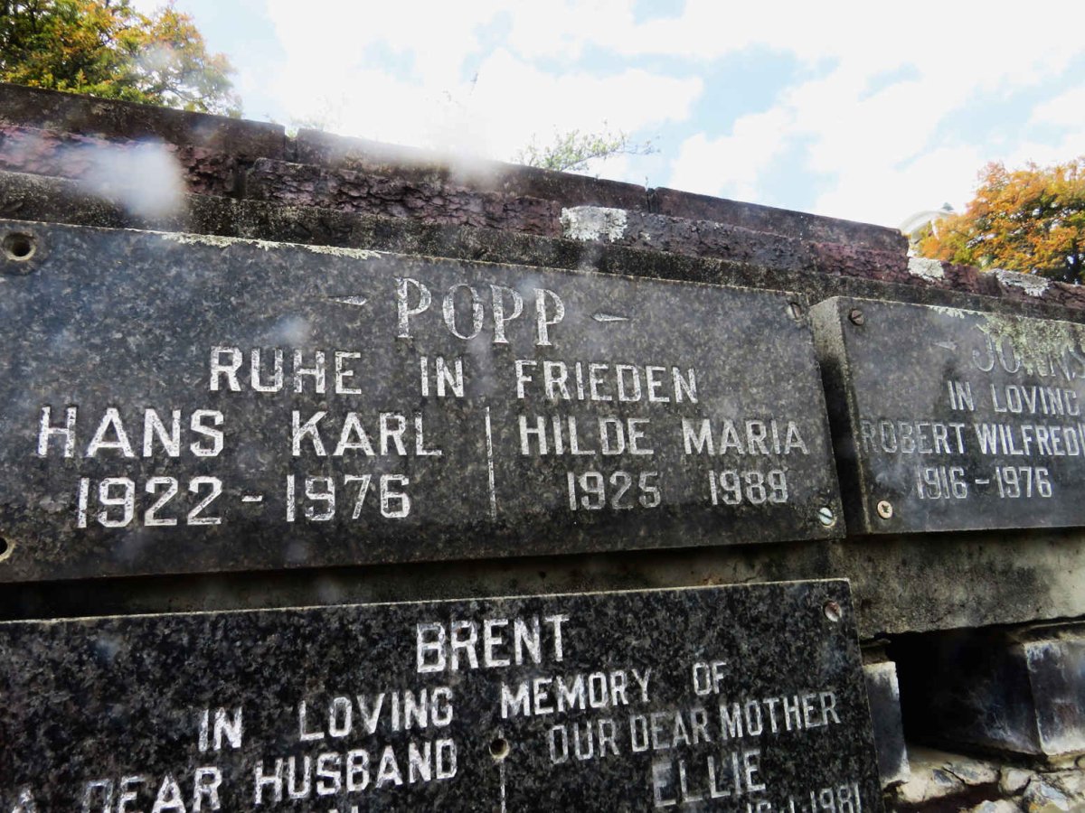 POPP Hans Karl 1922-1976 &amp; Hilde Maria 1925-1989