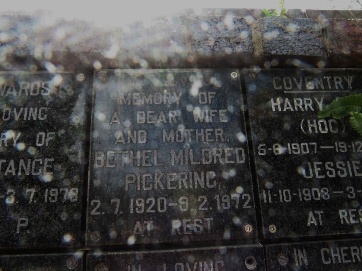 PICKERING Bethel Mildred 1920-1972