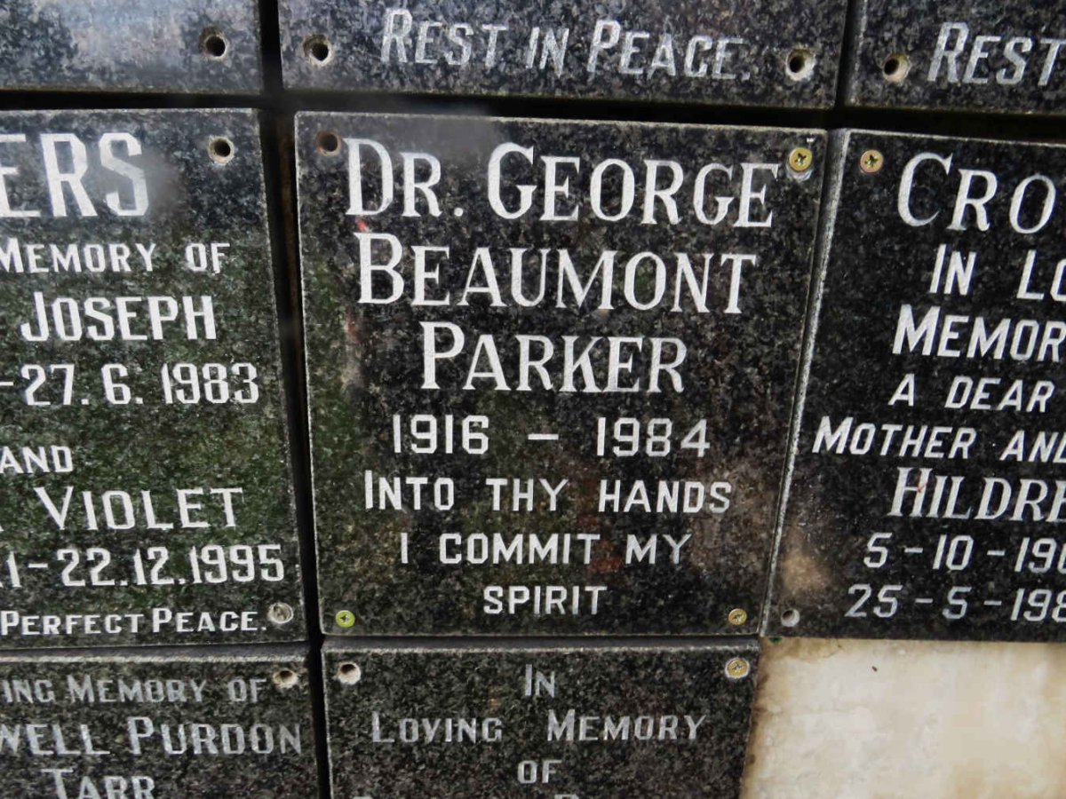PARKER George Beaumont 1916-1984
