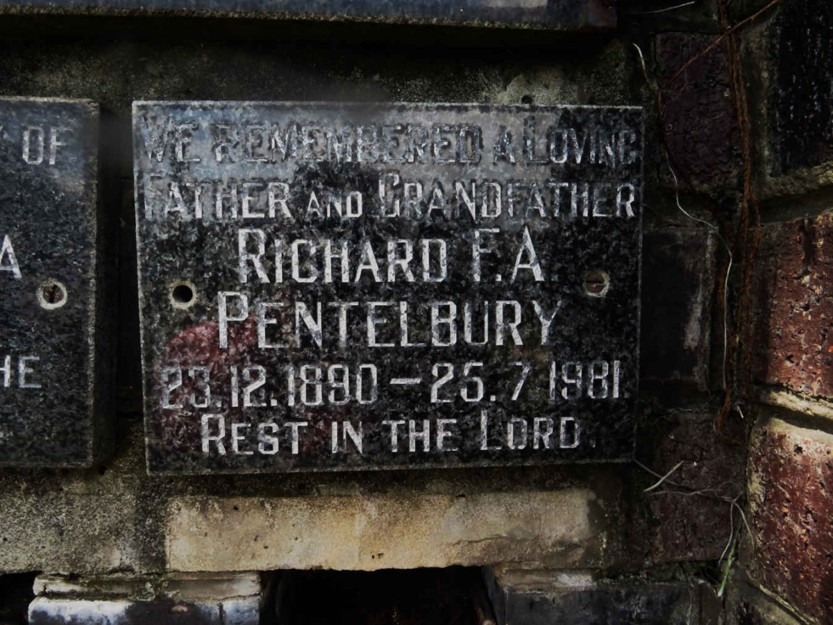 PENTELBURY Richard F.A. 1890-1981