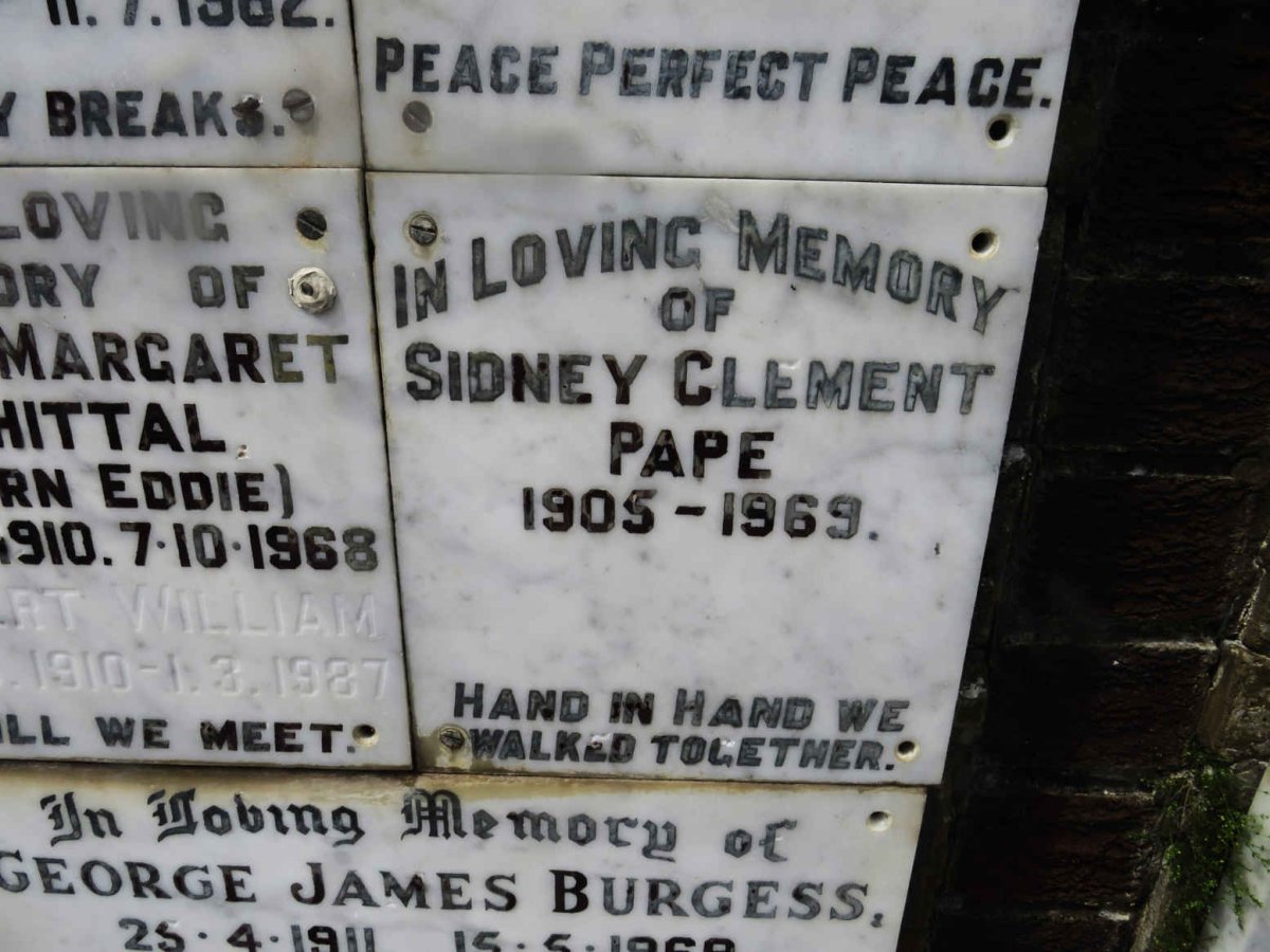 PAPE Sidney Clement 1905-1969